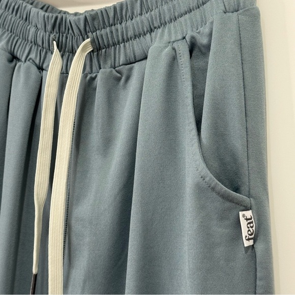 Feat Roam Joggers Sweatpants Drawstring Waist Aqua Blue Size XS Athleisure - Picture 4 of 12